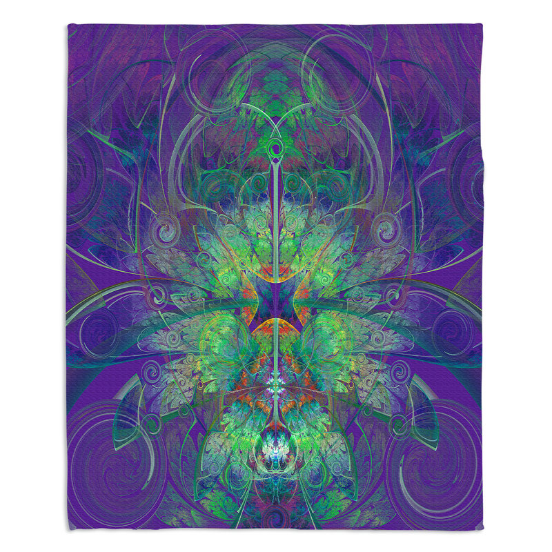  Jeté royal à motif floral, l 68 po x L 80 po