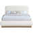 Tissu bouclé crème