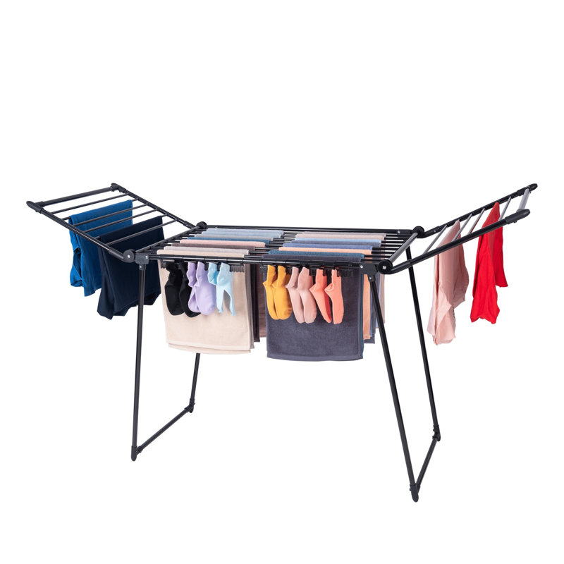 Metal Foldable Freestanding Drying Rack, Black