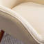 Fauteuil d'appoint contemporain capitonné en velours soyeux, blanc-2024092478