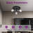 Flsnt 3-light Track Lighting Fixtures Ceiling, Matte Black Round Directional Ceiling Spotlight,for Living Room, Kitchen, Rotatable Heads, 24w, 3000k, 1350lm
