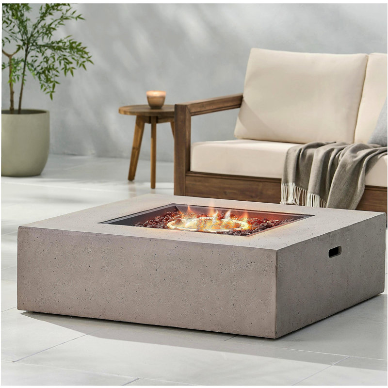 Table-foyer de 50 000 BTU avec réservoir extérieur, Gris clair