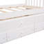 Twin Daybed With Pull-Out Trundle & 3 Storage Drawers, Space-Saving Wooden Daybed Frame-1323263710-1323263709