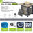 Square Steel Propane Fire Pit Table with Lid