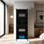 Armoire, 2 portes, 4 tablettes, noyer / wengé noir