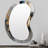 Abstract Shapes And Infinity Lines IV - Abstract Metal Art Decor - Asymmetrical Modern Wall Mirror-107228504