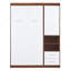 Lit escamotable simple avec armoire murale, blanc