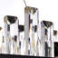 Lustre rectangulaire noir mat à 16 lumières avec détails en cristal Kacy pour îlot de cuisine Kacy-1086283924-1081482810
