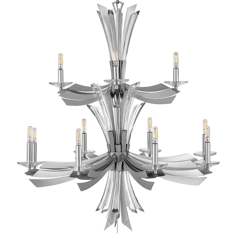 Lustre de style chandelier à deux niveaux à 34 lumières Vida