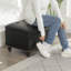 Banc de rangement avec repose-pieds en similicuir-121504026