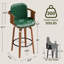 Ensemble de 2 tabourets de bar pivotants à dossier haut 26 po avec repose-pieds-384928492-384928483
