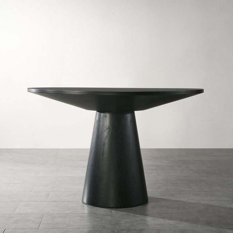 Jennea Round Dining Table, Black, 31" H x 47.25" W x 47.25" D