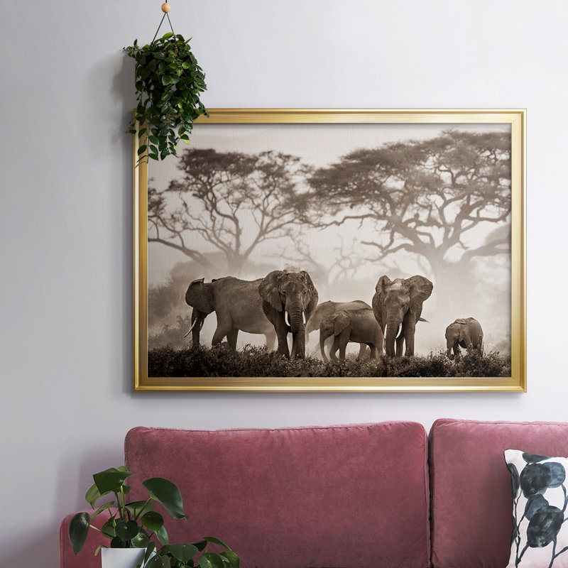 Amboseli National Park, reproduction d'art sur toile, H 30 po x l 44 po x P 1,5 po, Or