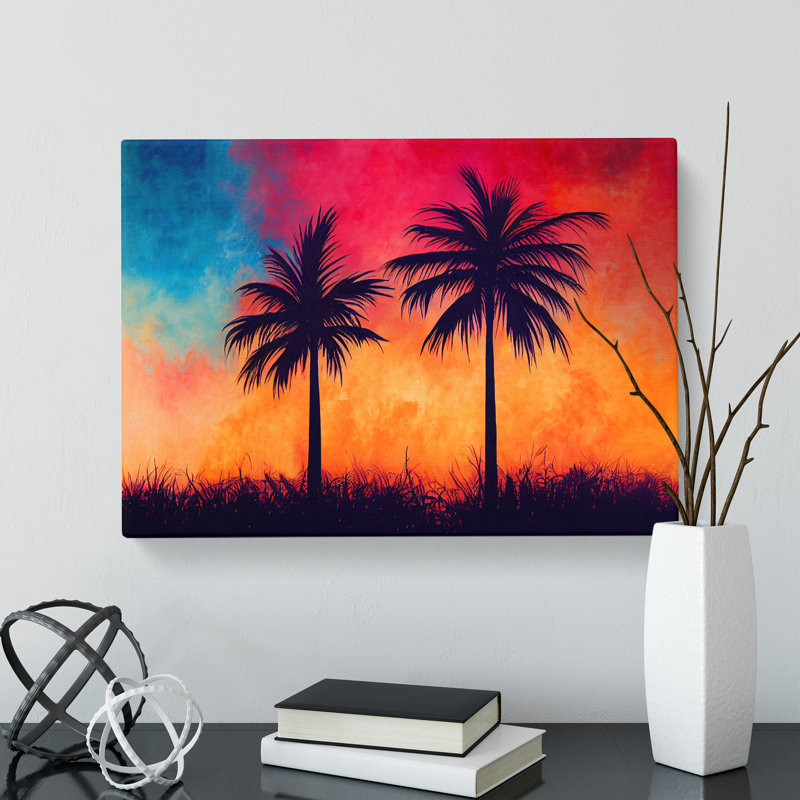 Fearless Palm Trees - Wrapped Canvas, 50cm H x 76cm W x 3cm D