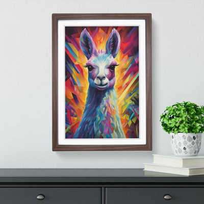 Llama Orphism - Framed Print