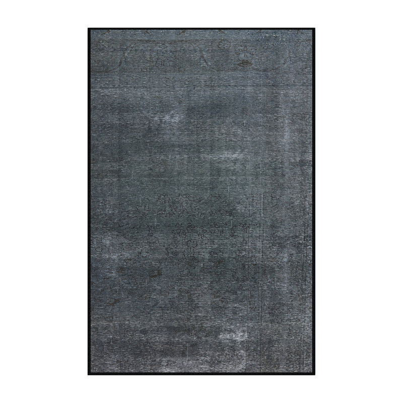 Tapis gris à motif abstrait Huckabee, Rectangle 7 pi x 10 pi