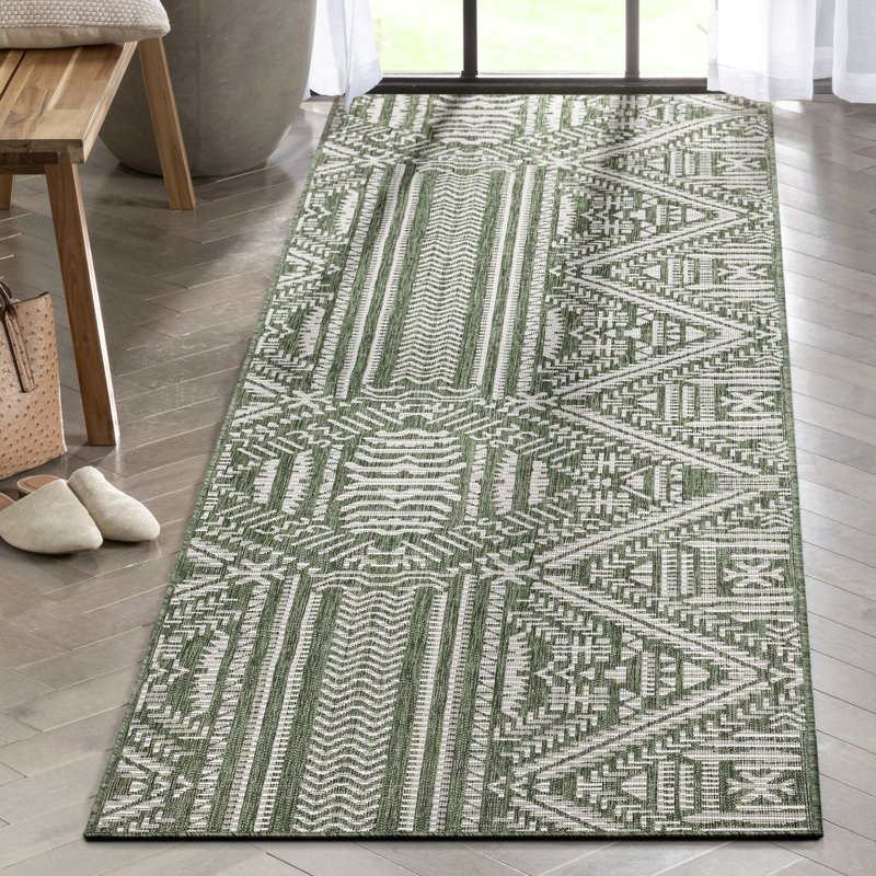 Well Woven Medusa Khalo Geometric Flat-Weave Indoor/Outdoor Area Rug, Runner 80 x 300cm