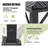 16x12 FT Hardtop Gazebo with Double Roof, 120mm Aluminum Posts & Built-in Gutter, Black & Grey-125079375