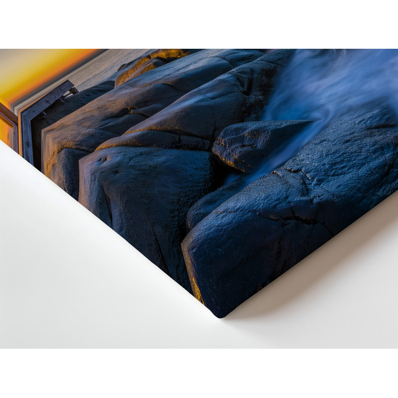 Toile dans une scène de crépuscule à couper le souffle, une cabane en bois confortable avec art mural, H 9 po x l 12 po