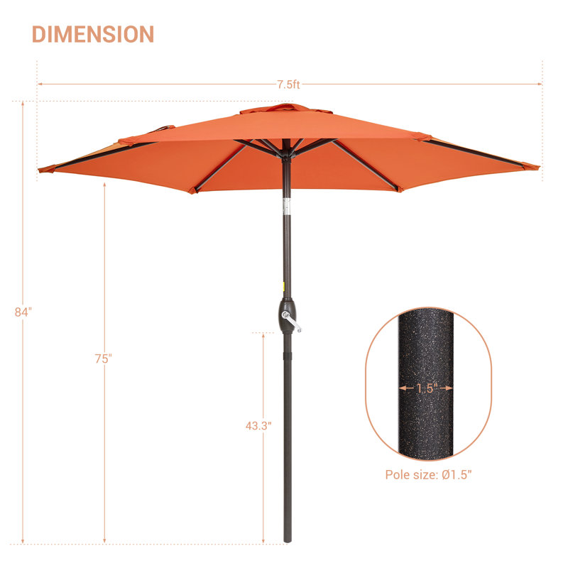 Parasol 90 po Doreon, Orange