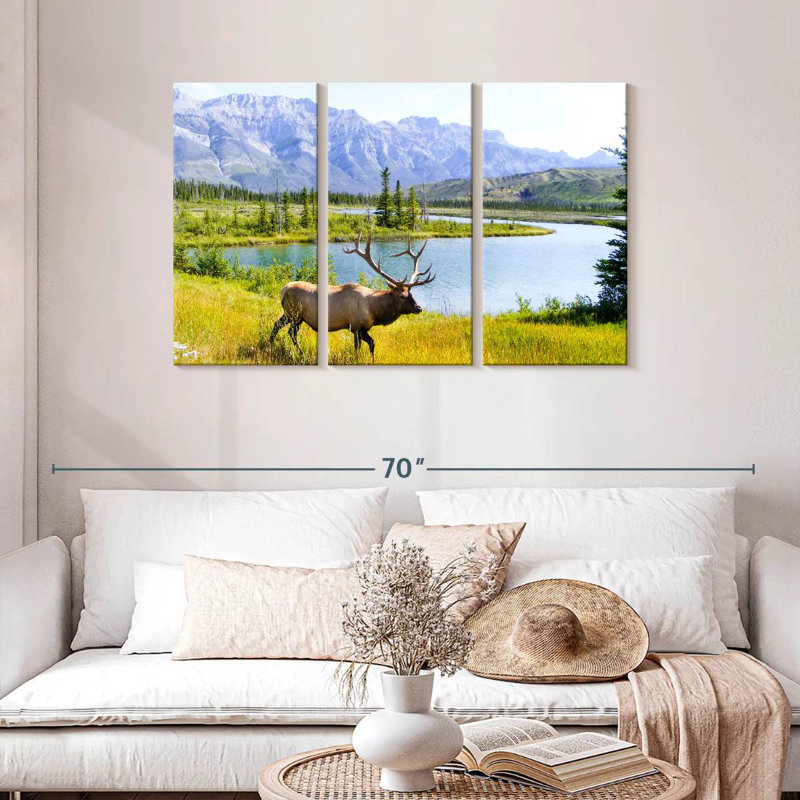 Brampt Elk Paradise, 28" H x 45" W