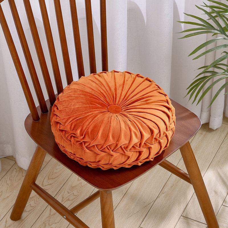 Drusilla Circular Throw Cushion, Orange, 45cm x 45cm