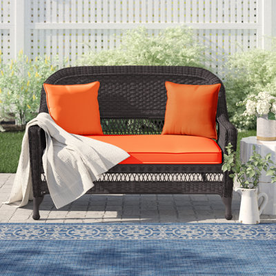 Armbruster 51" Wide Wicker Loveseat with Cushions