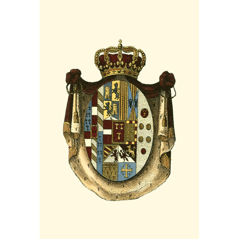 Regal Crest III by Sue Jachimiec - Wrapped Canvas Painting, 46cm H x 30cm W x 3.8cm D