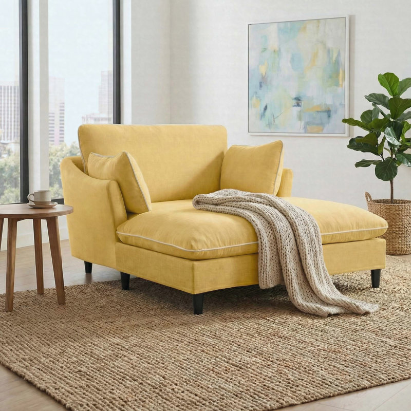 Canapé-lit 51,2 po Modern, Yellow