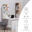 Bureau convertible mural pliable, bureau flottant multifonctionnel avec tablette de rangement