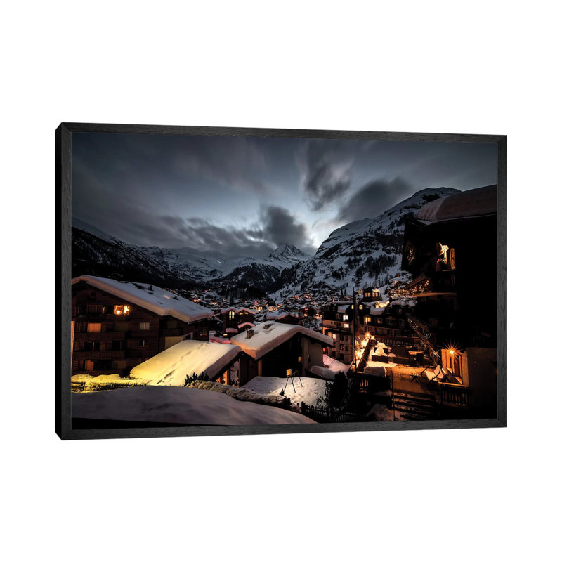 Enzo Romano - Print on Canvas, 101.6 cm H x 66.04 cm W, Black Framed