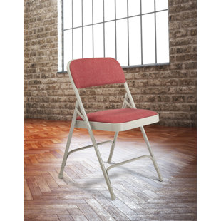 Fabric Padded Stackable Folding Chair Folding Chair Set (Set of 8)