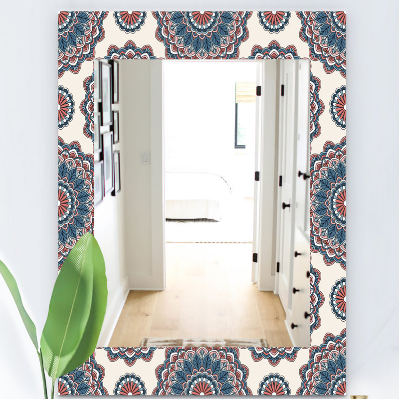 Miroir mural oriental, H 24 po x l 32 po