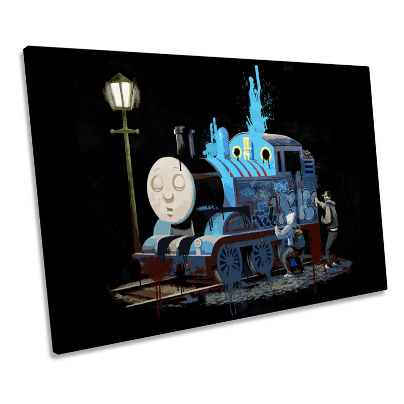 Banksy Thomas The Tank Engine - Wrapped Canvas Print, 91.4cm H x 137.2cm W