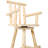 Rustic Bar Stool - Fir Wood Construction, Chair With Footrest,Wide Armrest, Rustic Kitchen Stool, Tall Bistro Chair For Dining Room, Restaurant, Pub, 4-Foot,Light Brown Color