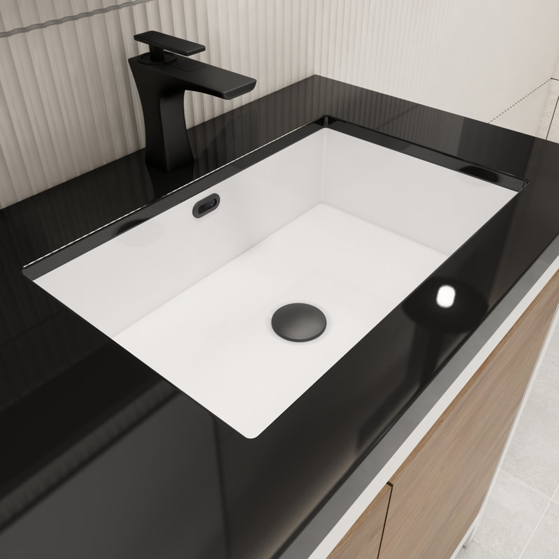 Enderlin 58.82'' Single Bathroom Vanity with Plastic Top, White Oak