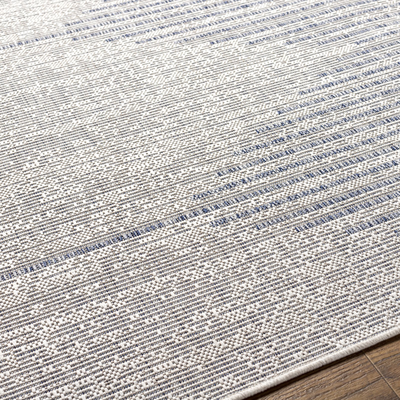 Tapis intérieur / extérieur gris clair Mendota, Tapis de couloir 2 pi 7 po x 10 pi