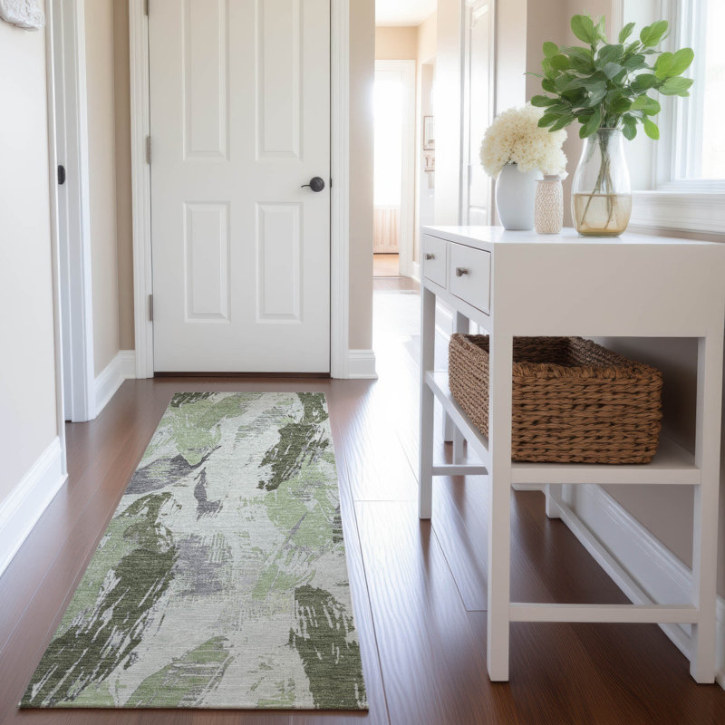 Premium Machine Washable Harjo AMF1596 Modern Rug, Runner 2'3" x 7'6"