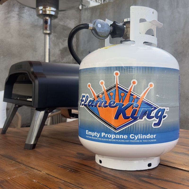 Flame King 20LB Empty Steel Propane Tank LP Cylinder with Type 1 OPD Valve, for Grills and BBQs