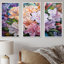 Pink Rhododendron Country Bloom Charm I - Rhododendron Canvas Wall Art Set