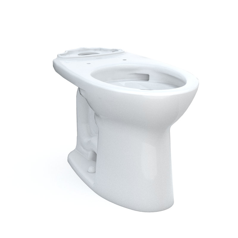 TOTO® Drake® Elongated Universal Height TORNADO FLUSH® Toilet Bowl with 10 Inch Rough-In and CEFIONTECT®, Cotton White
