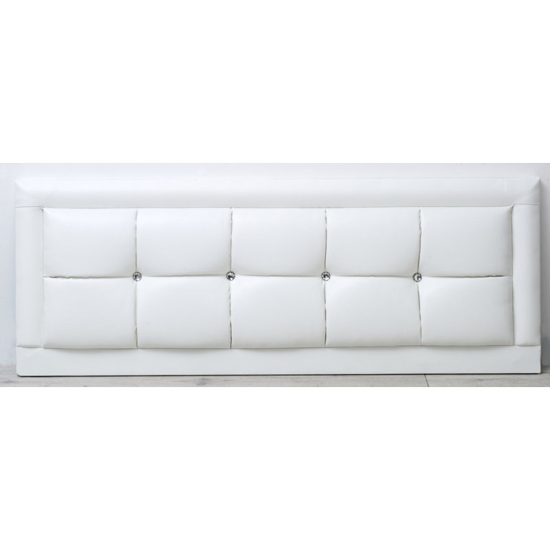Velazquez Upholstered Headboard, White, Kingsize (5')