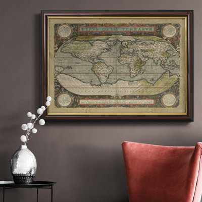 Embellished Antique World Map " Embellished Antique World Map " Painting Print
