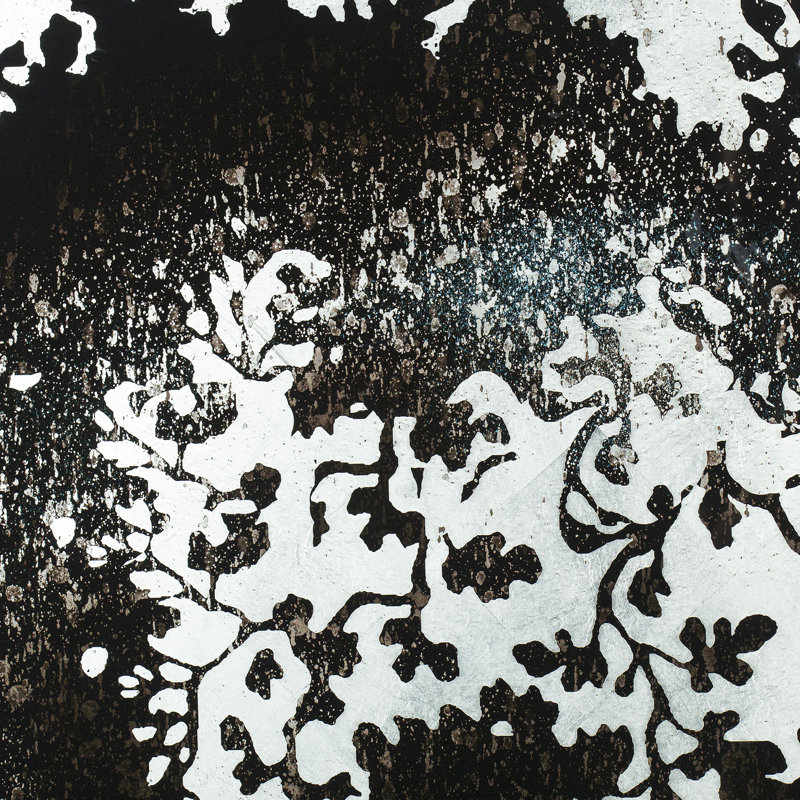 Silver Leaf Floral Print