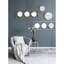 Miroir mural doré 3 pièces, miroir