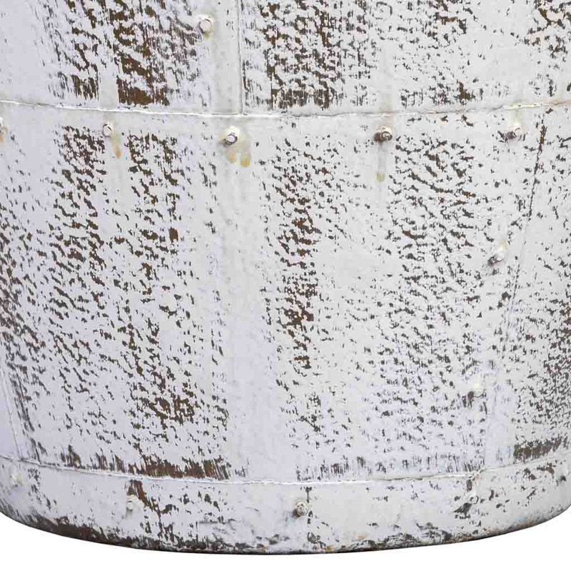 Delphina Metal Table Vase, White