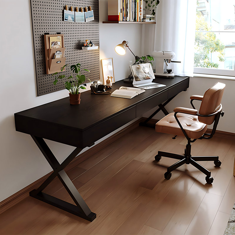 Bureau en bois massif 62,99 "Minimalist, H 29,53 po x l 62,99 po x P 23,62 po 