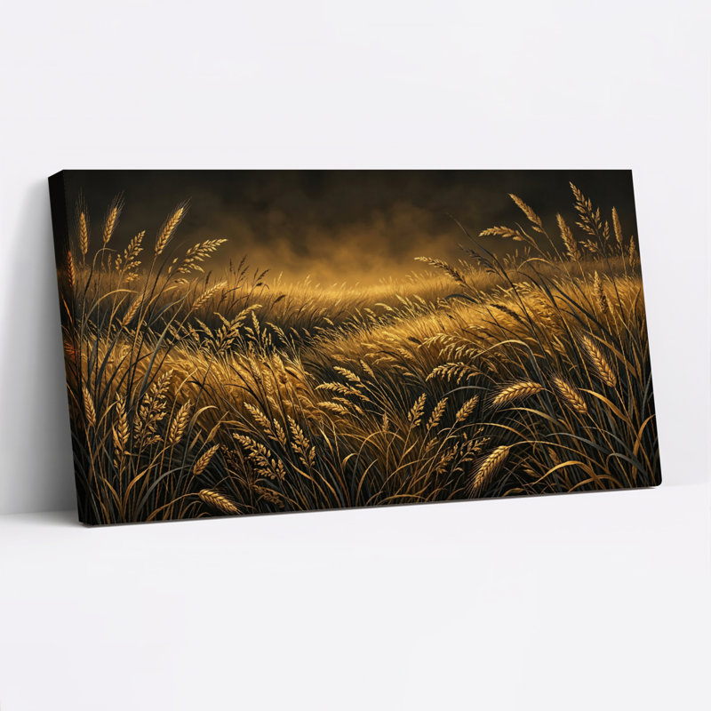 Ensemble de 1 tableau sur toile « Blé doré », L 32 po x H 16 po, Wrapped Canvas