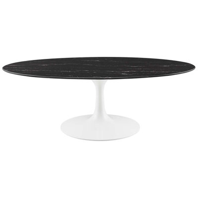 Lippa Oval Artificial Marble Coffee Table