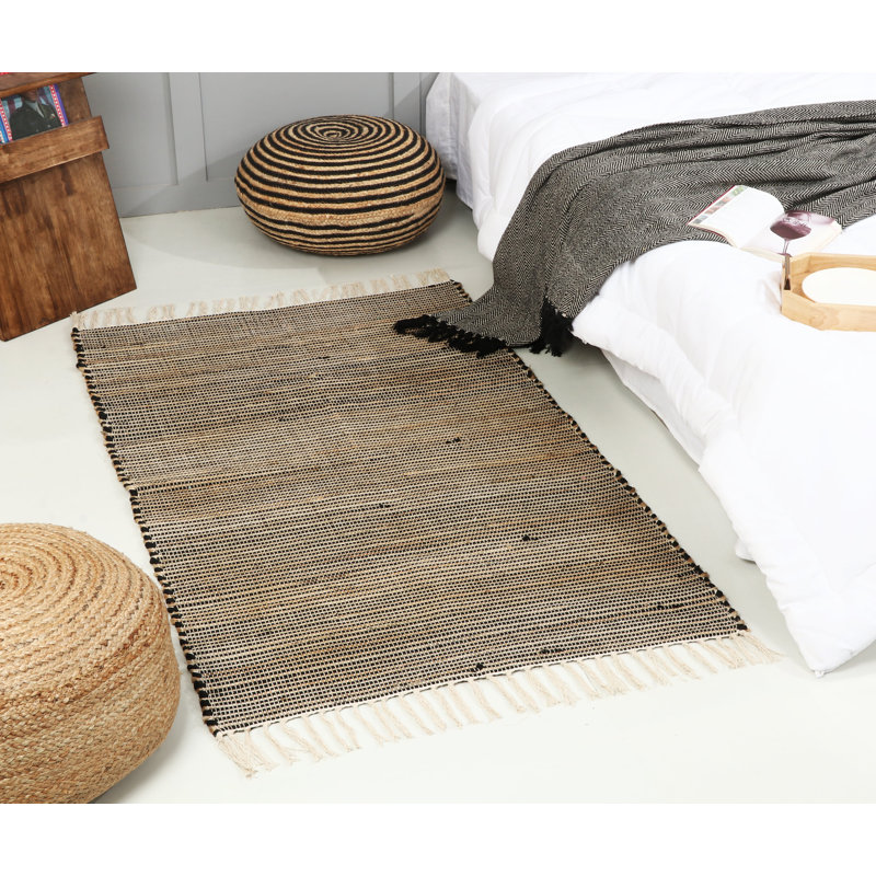 Antranigian Black Hand Woven Area Rug, Rectangle 90 x 150 cm